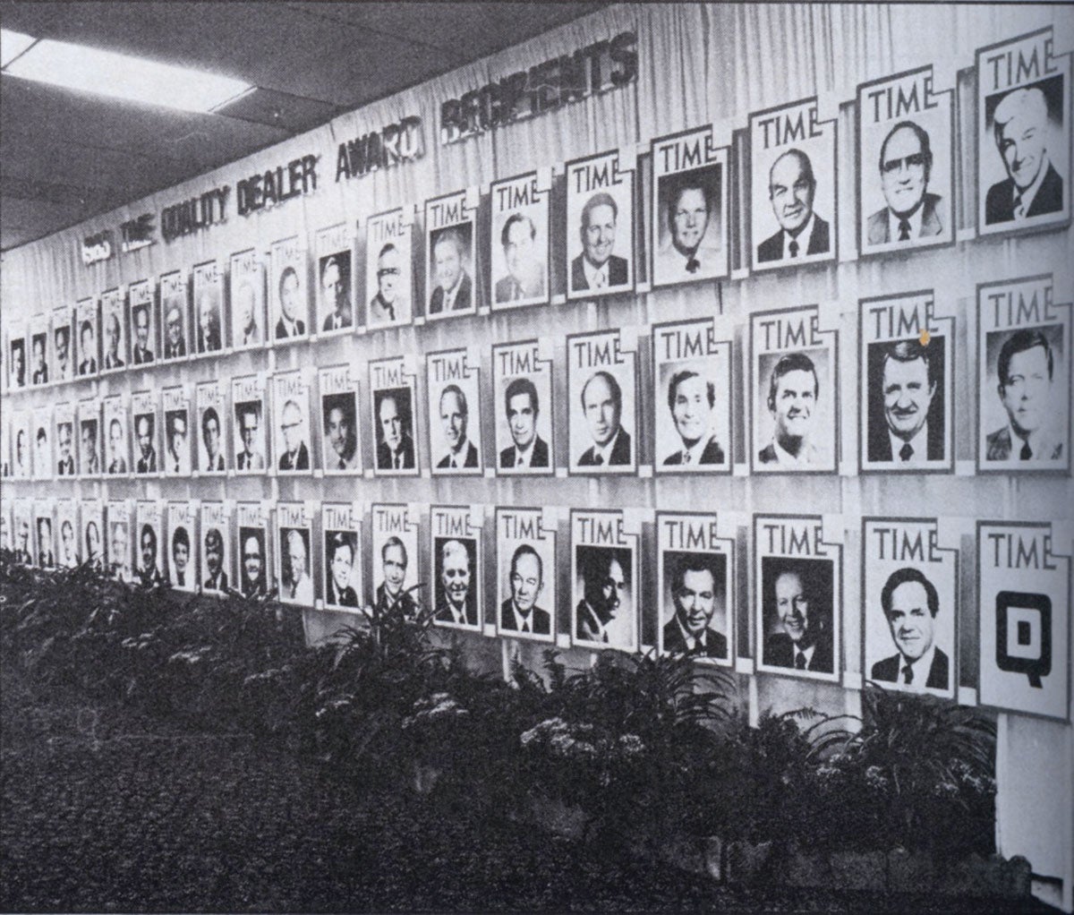 In the entrance hall to the 1984 NADA Convention, TIME Dealer of the Year nominees’ faces appear on TIME cover mock-ups.