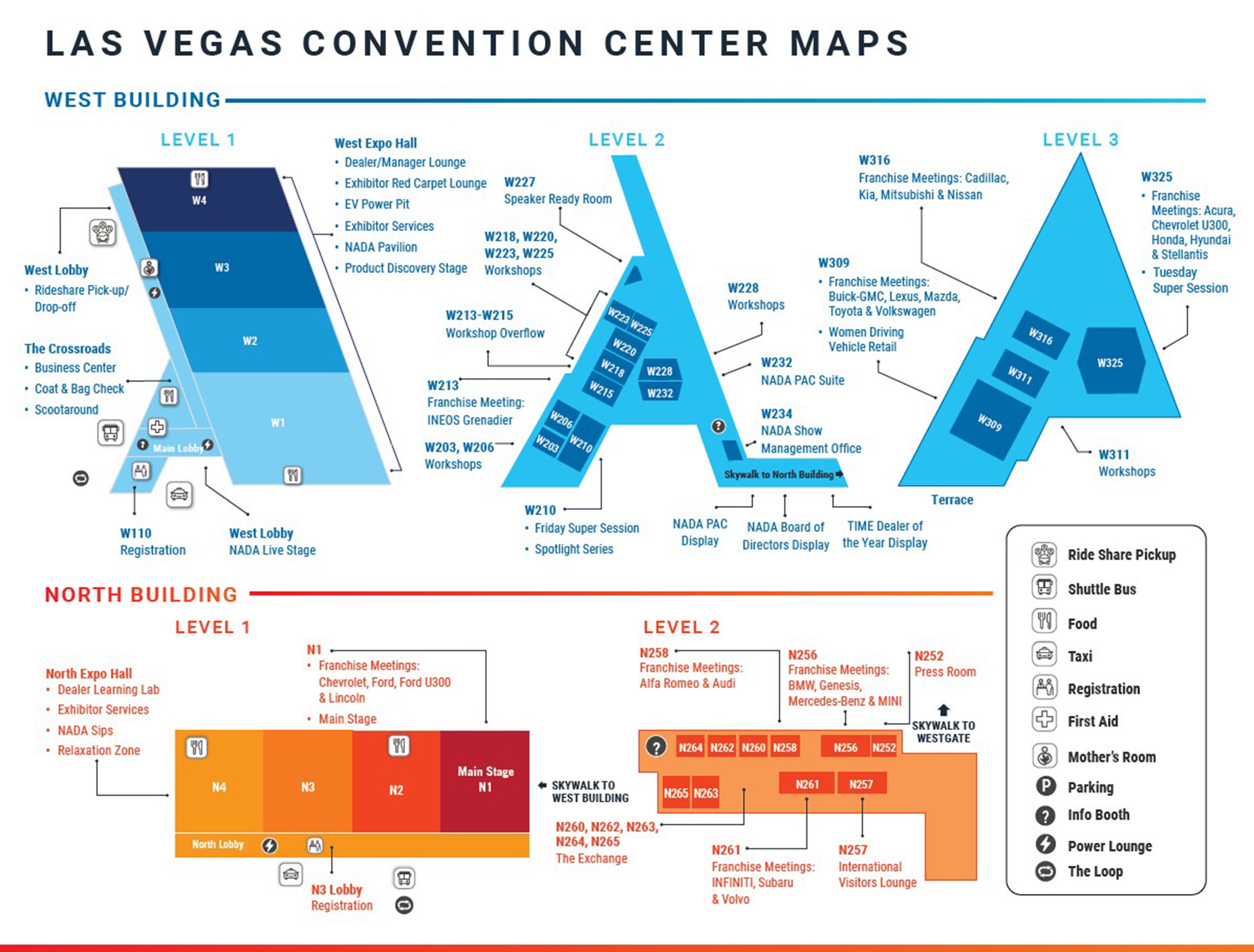 NADA Show 2026 map
