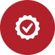 Checkmark on Red Background Icon