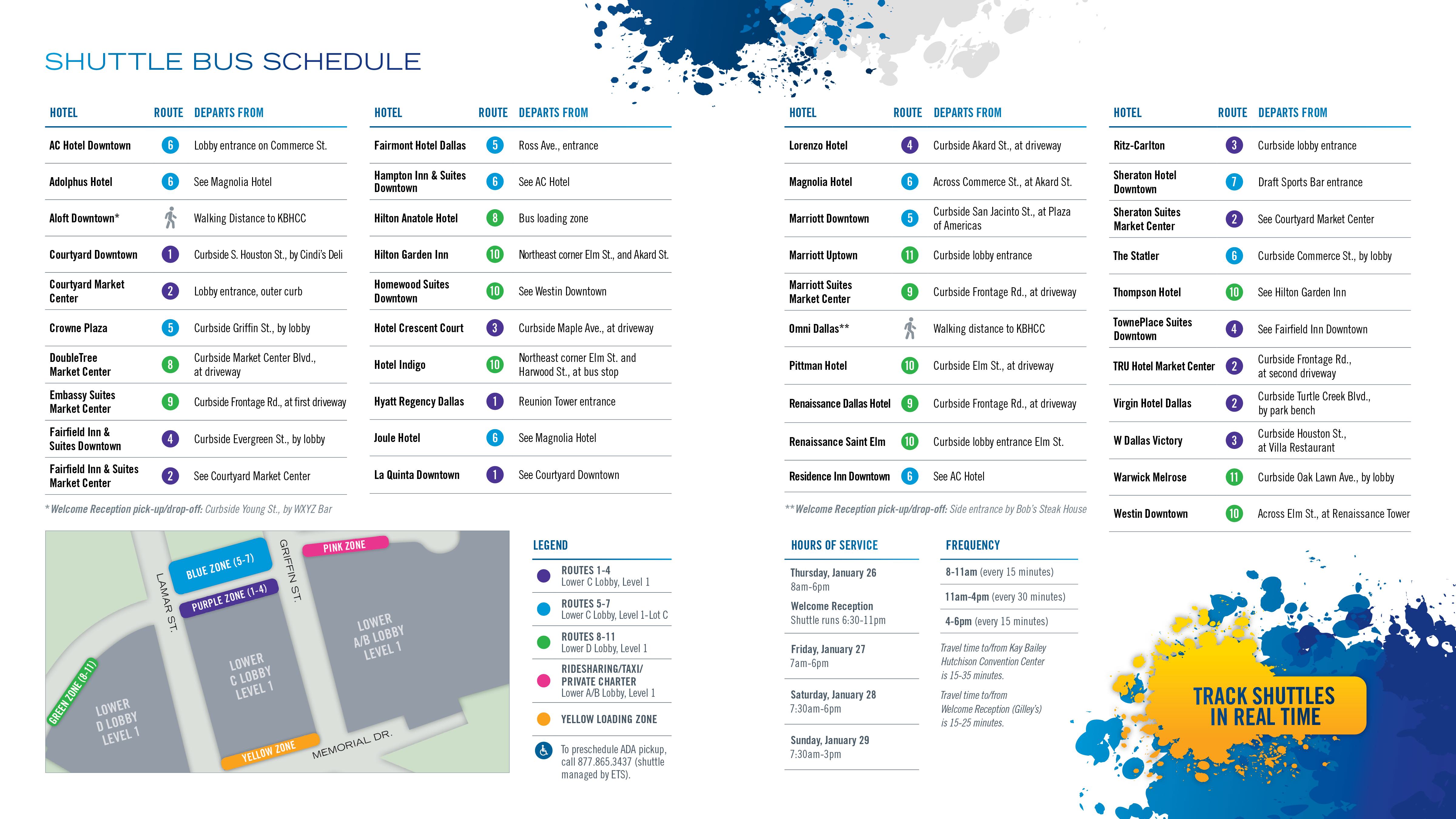 Shuttle Bus Schedule 2023 NADA Show