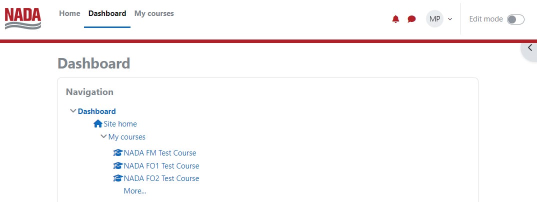 Dashboard landing page of the NADA Education Dashboard