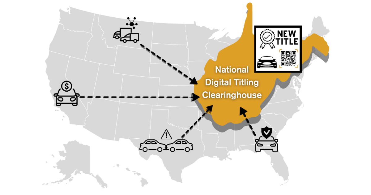 map of the US with truck icons