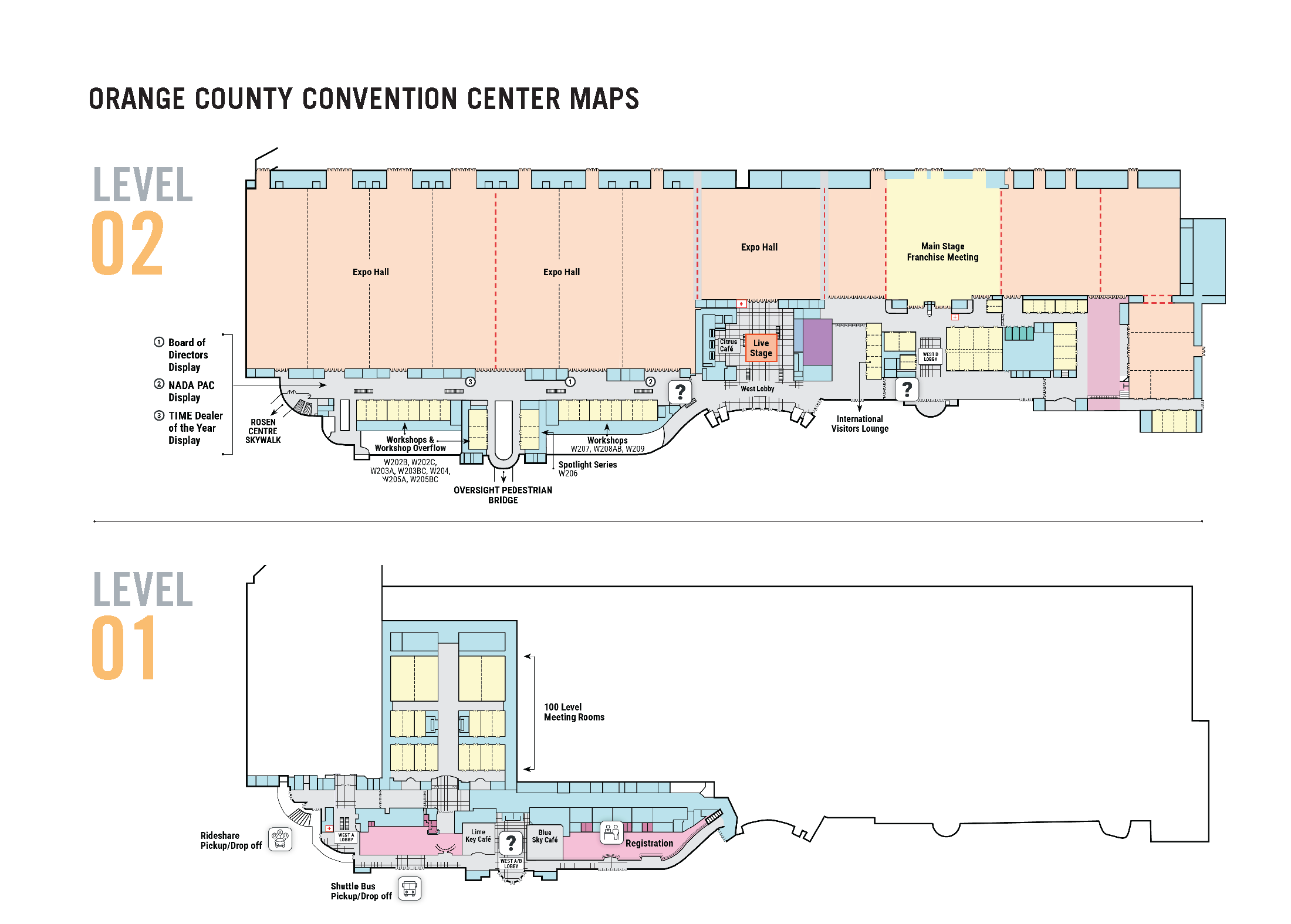 Orange County Convention Center, West Concourse, Levels 1&2