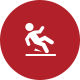 Person Falling on Red Background Icon