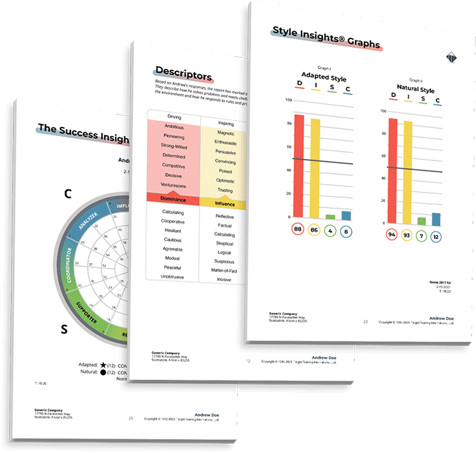 TTI Success Insights (TTISI) DISC assessment example pages