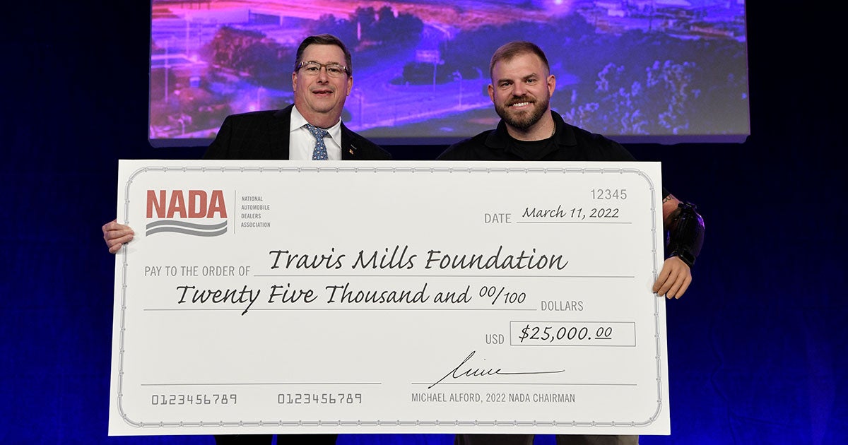 Travis Mills Foundation Donation Check Presentation