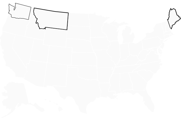 Static USA Map (White)