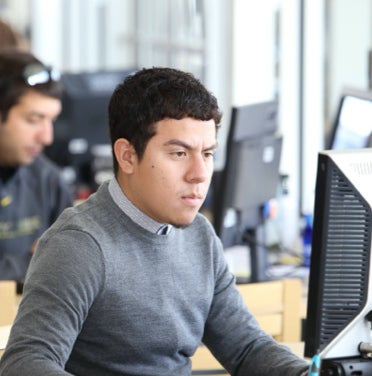 man using computer