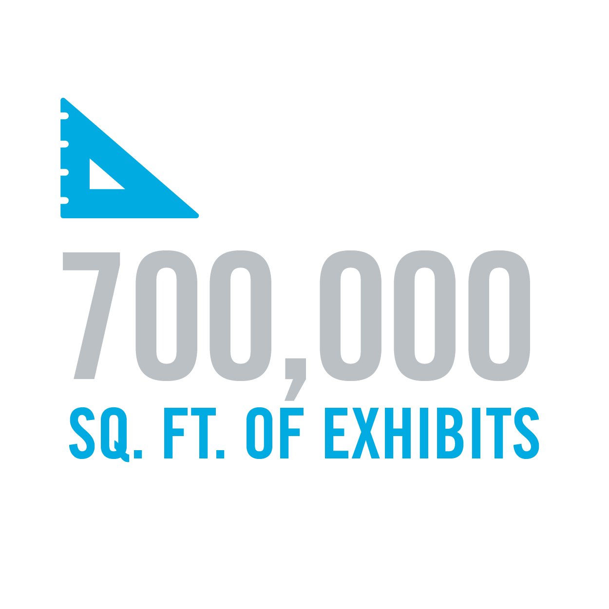 600,000 square feet of exhibits