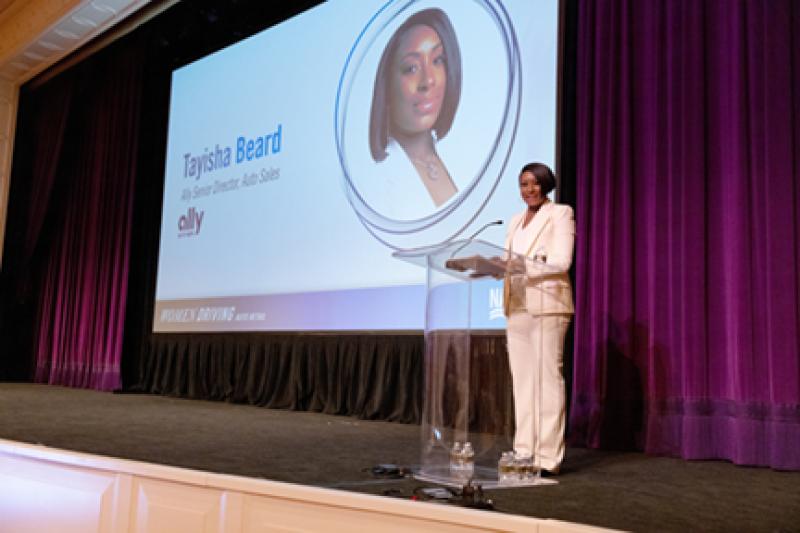 Tayisha Beard speaks at the 2024 WDAR event