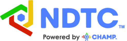 NDTC "Powered by Champ" logo