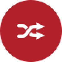 Two Arrows on Red Background Icon