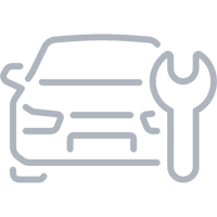 Car with wrench icon