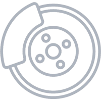 Wheel with disc brake icon