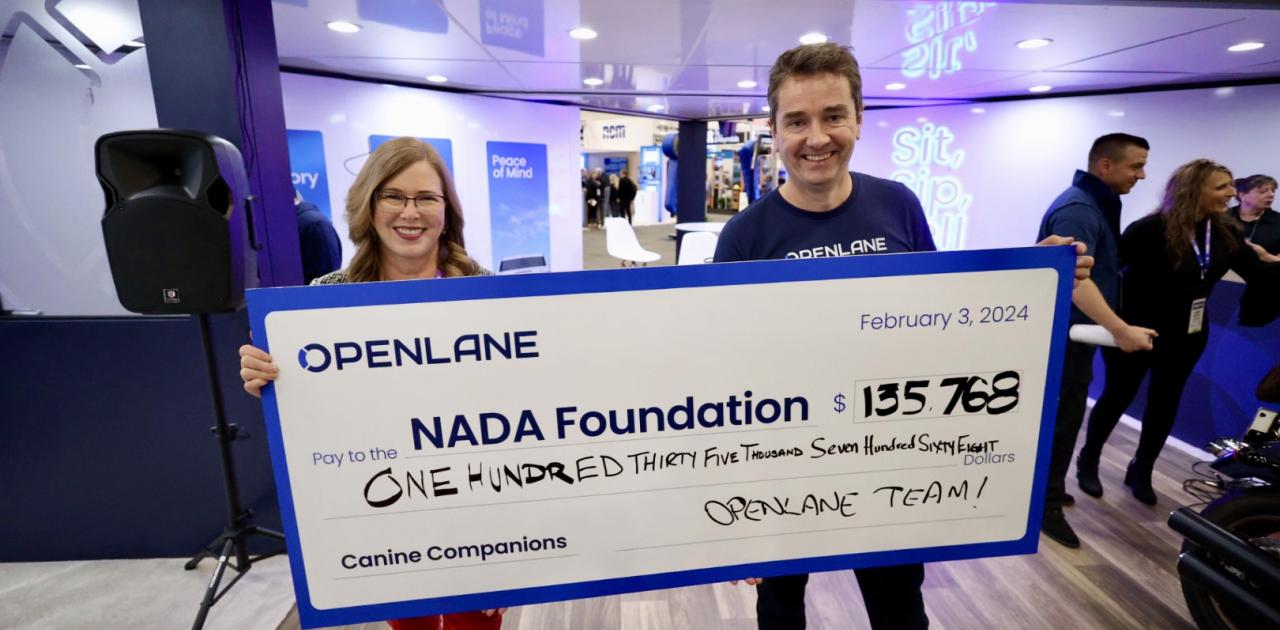 OPENLANE Auction at NADA Show Raises $135,768 for Canine Companions 