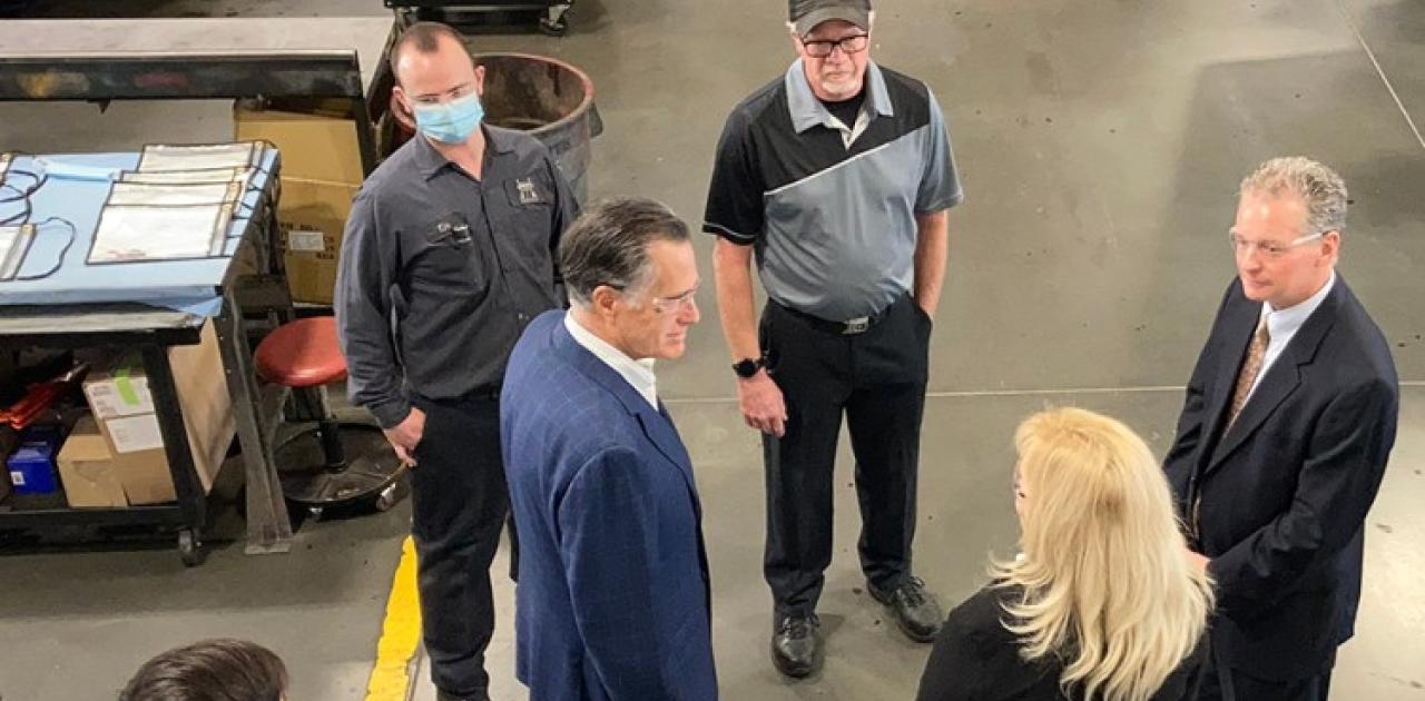 Utah Senator Mitt Romney Visits Salt Lake City Kenworth Dealership