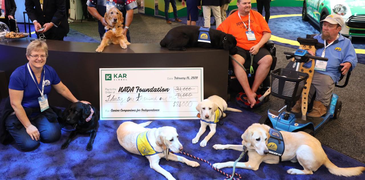 KAR Global Auction Raises $97,487 for NADA Foundation to Benefit Canine Companions