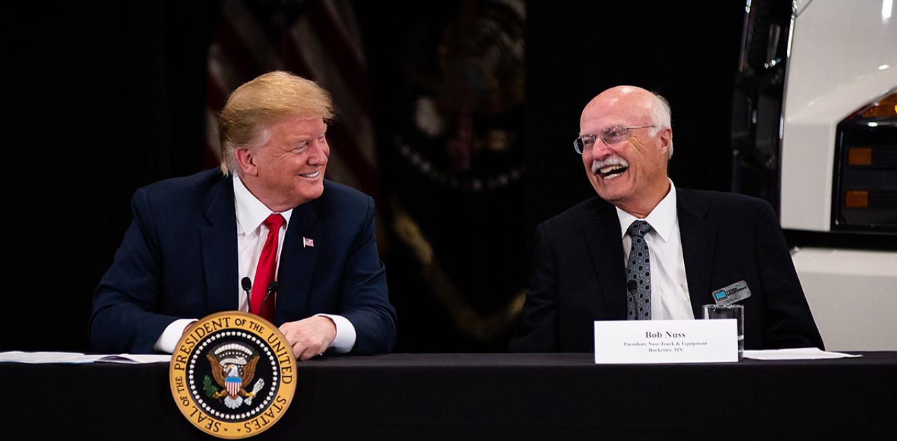 President Trump Visits Nuss Truck &amp; Equipment in Minnesota