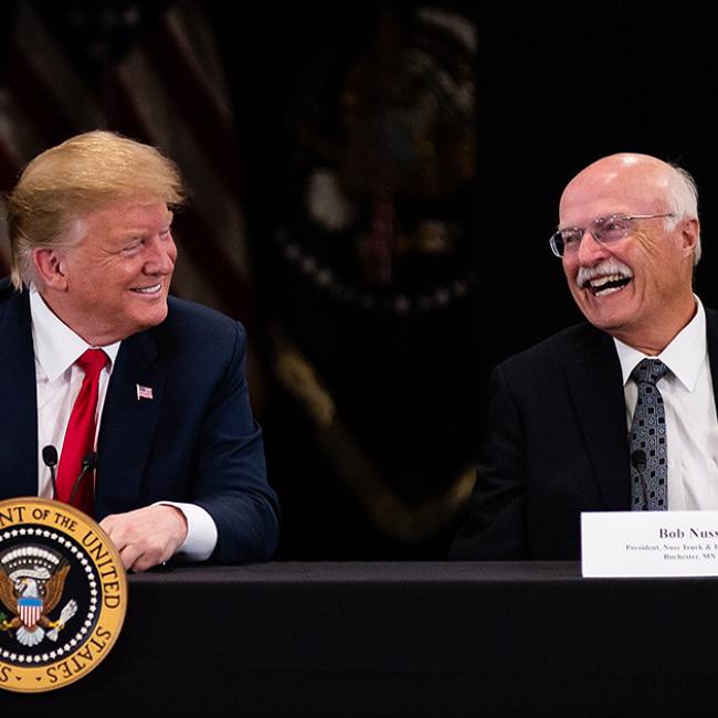 President Trump Visits Nuss Truck &amp; Equipment in Minnesota